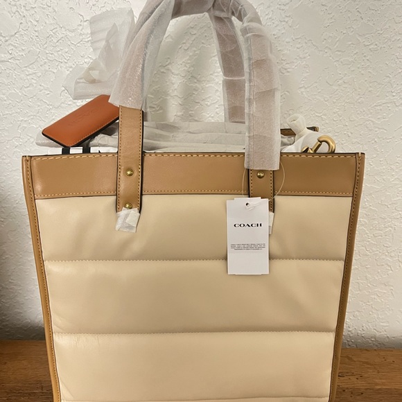 COACH Field Colorblock Quilted Leather Tote - Picture 7 of 12